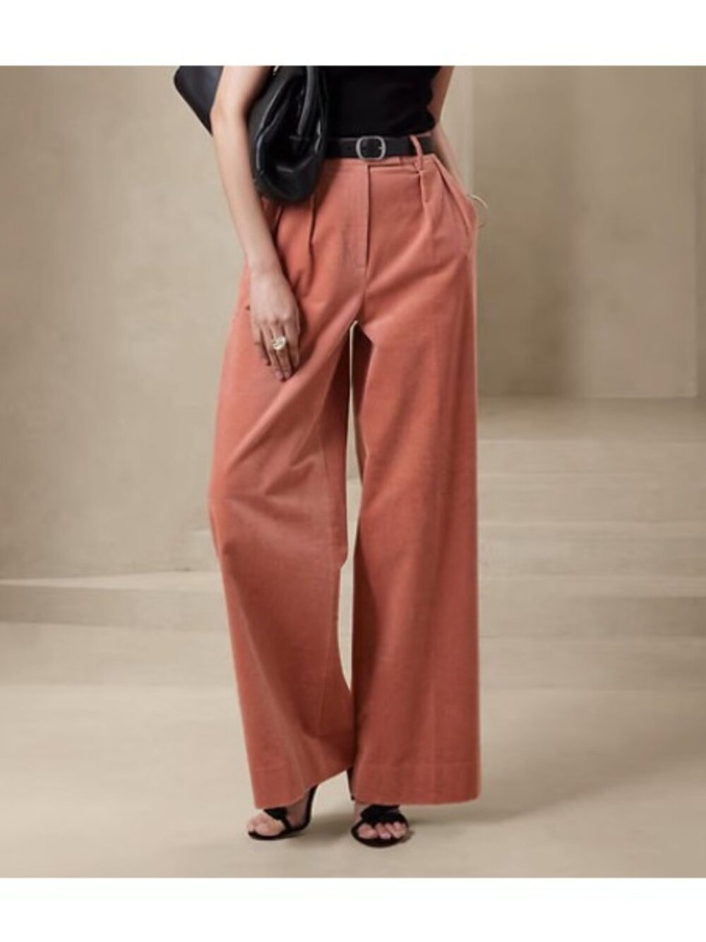 NWT Banana Republic Corduroy Pant Womens 8 Wide Leg Pleated Rivoli Relaxed